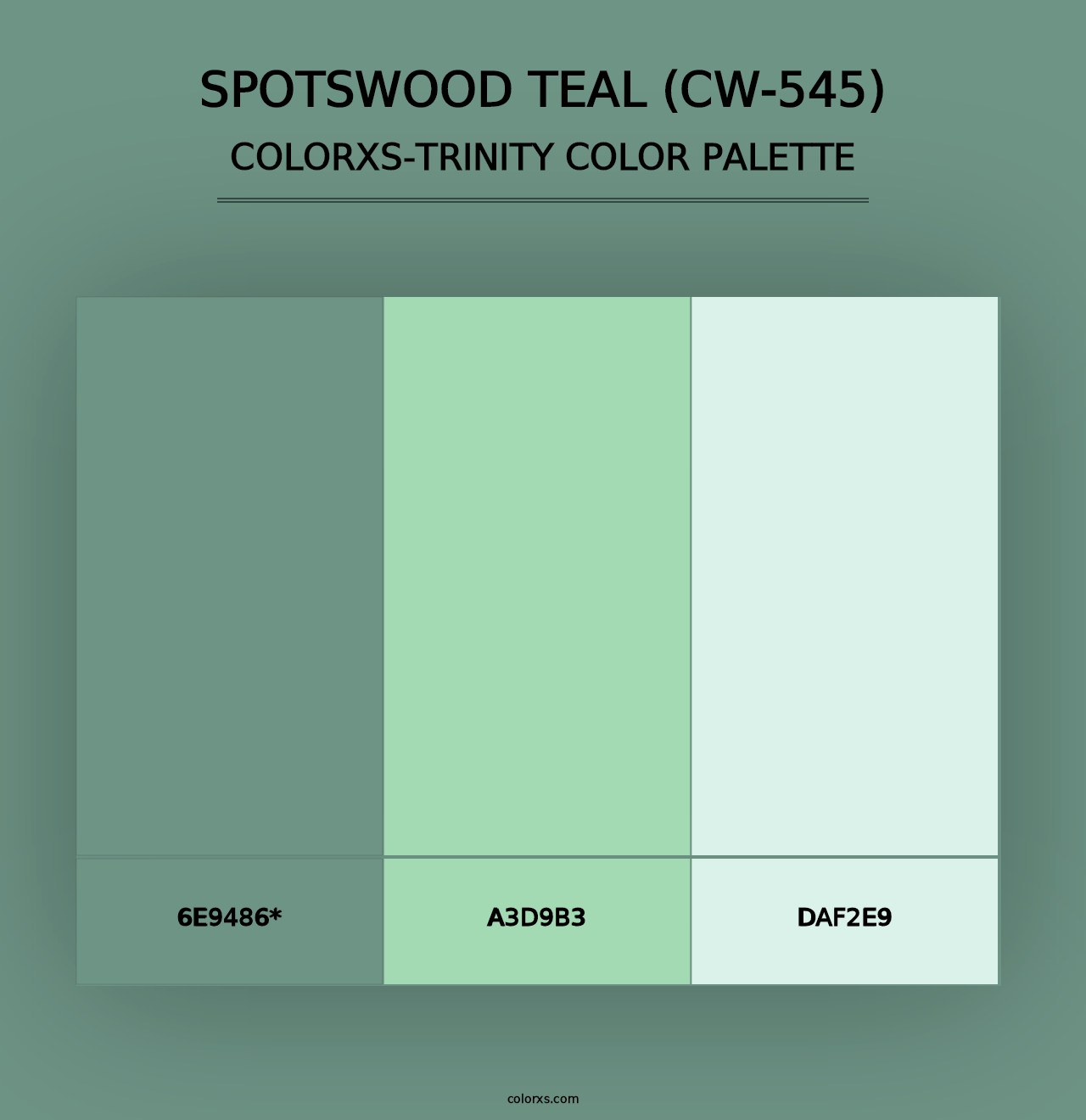 Spotswood Teal (CW-545) - Colorxs Trinity Palette