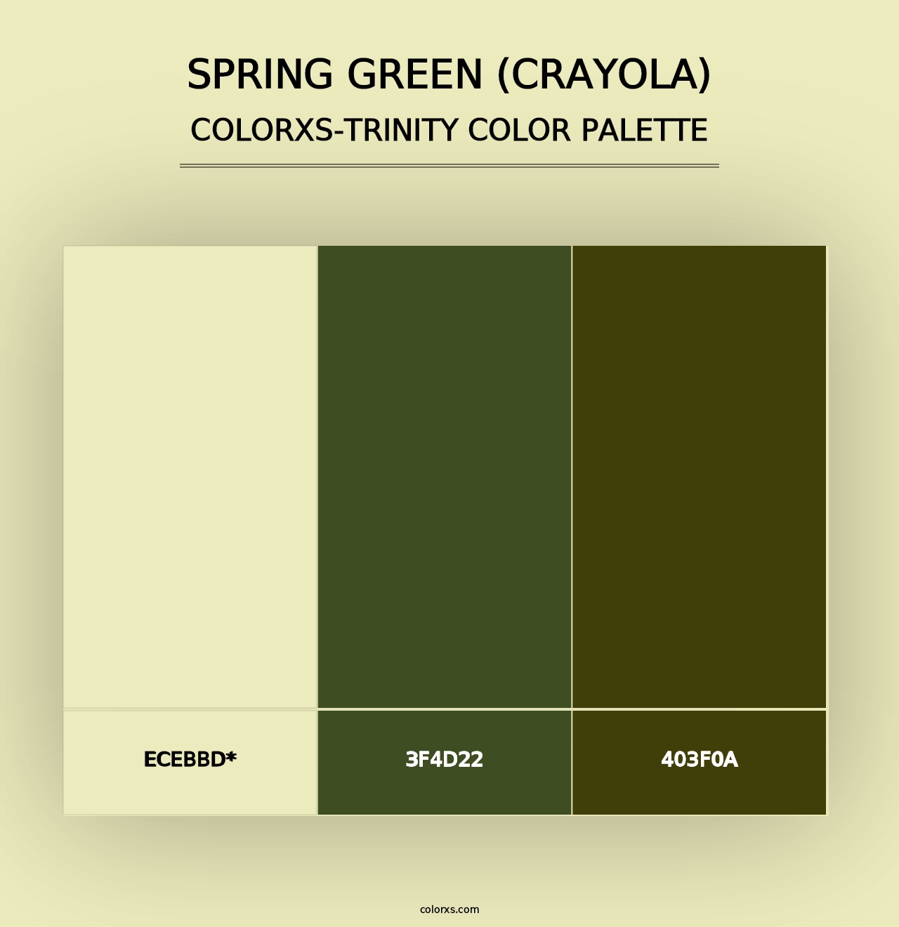 Spring Green (Crayola) - Colorxs Trinity Palette