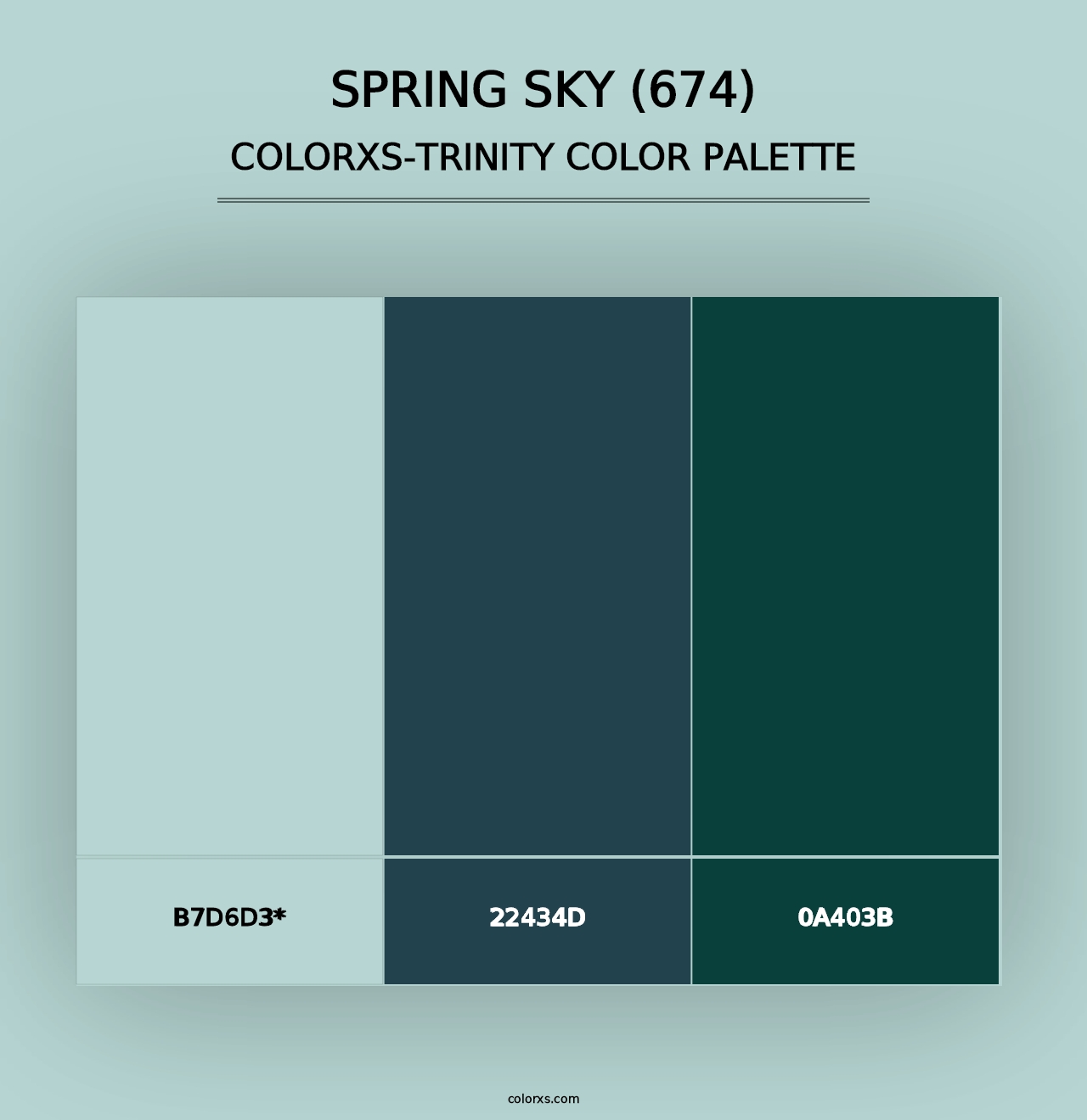 Spring Sky (674) - Colorxs Trinity Palette