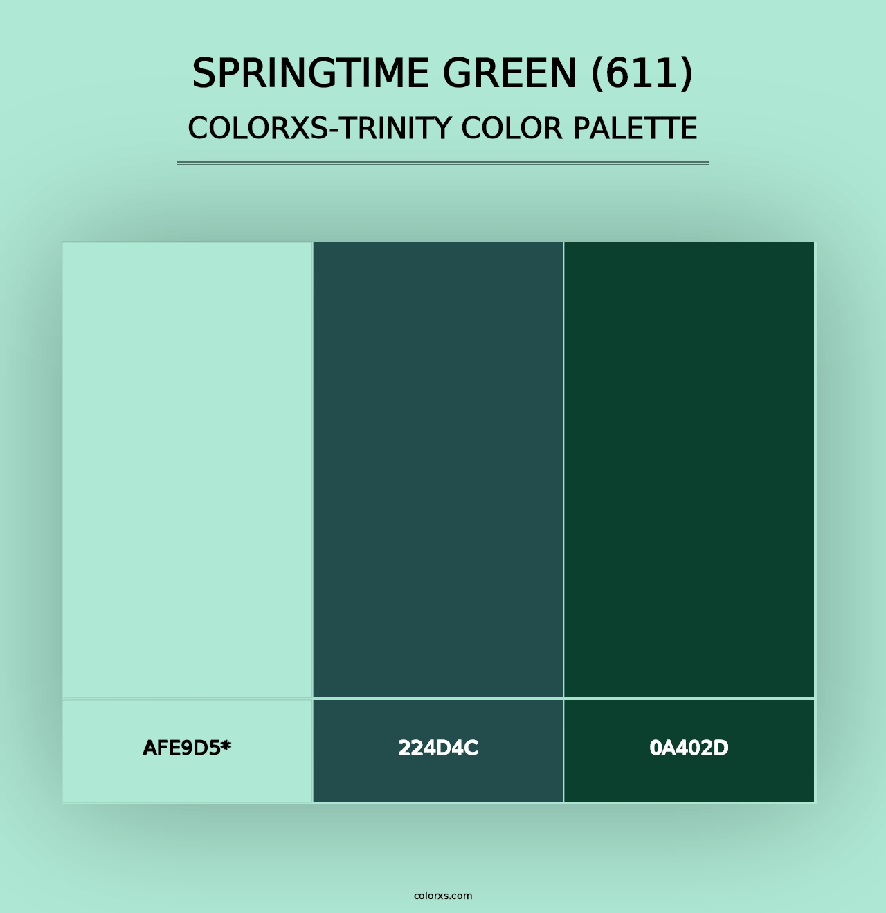 Springtime Green (611) - Colorxs Trinity Palette