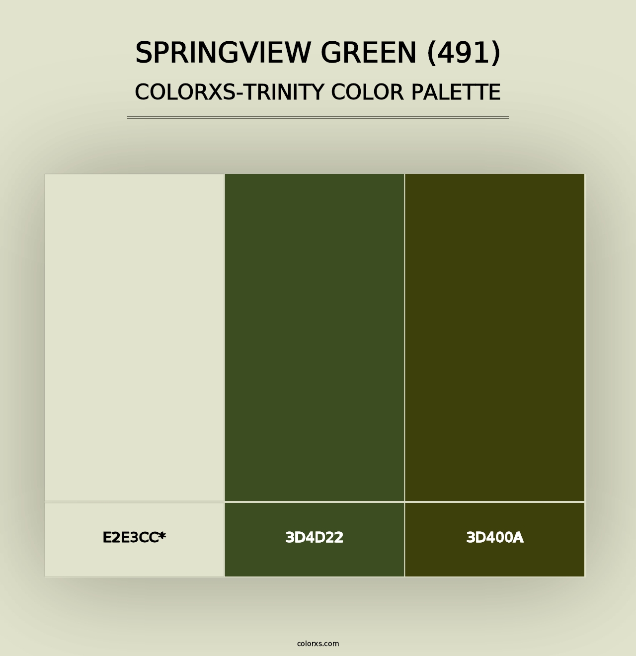 Springview Green (491) - Colorxs Trinity Palette