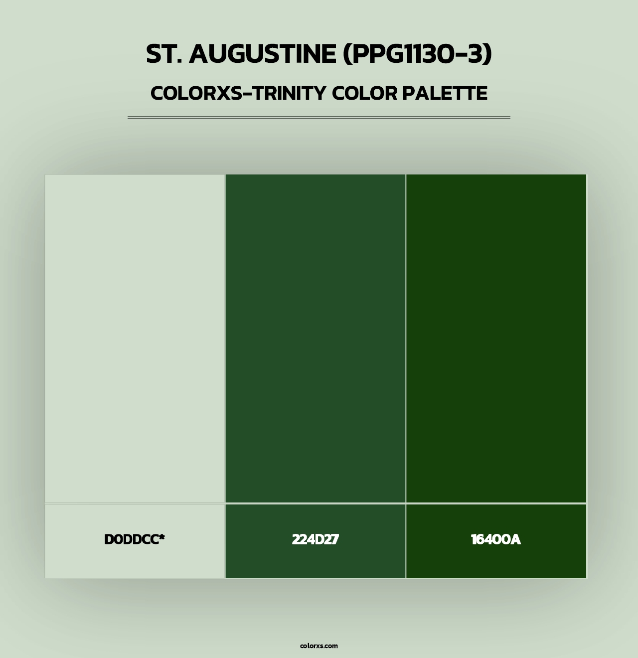 St. Augustine (PPG1130-3) - Colorxs Trinity Palette