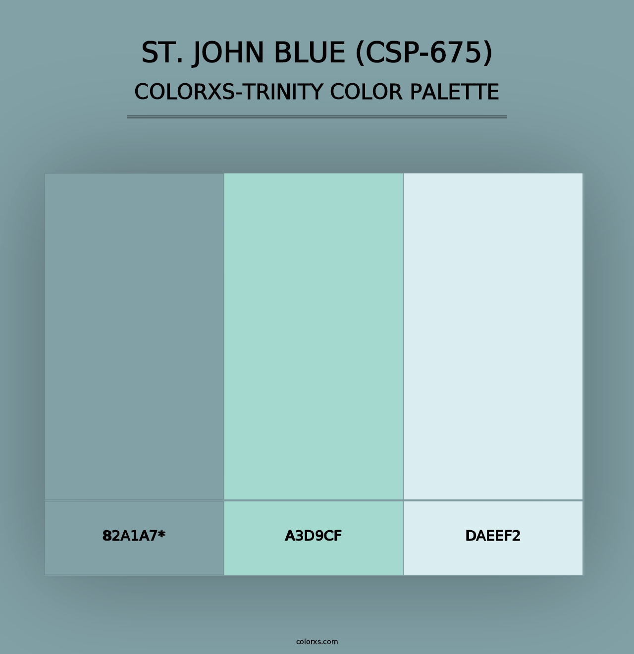 St. John Blue (CSP-675) - Colorxs Trinity Palette