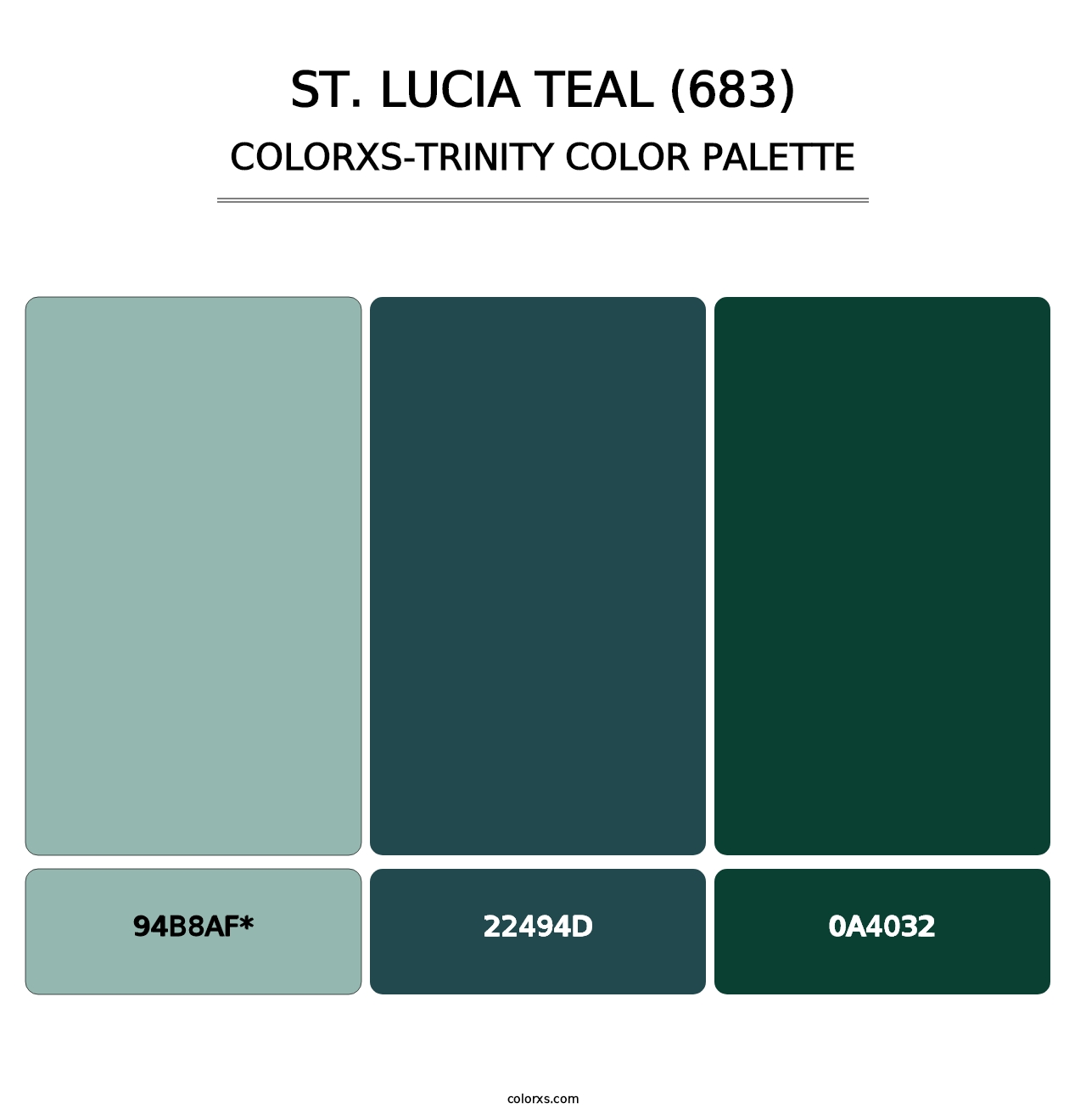 St. Lucia Teal (683) - Colorxs Trinity Palette