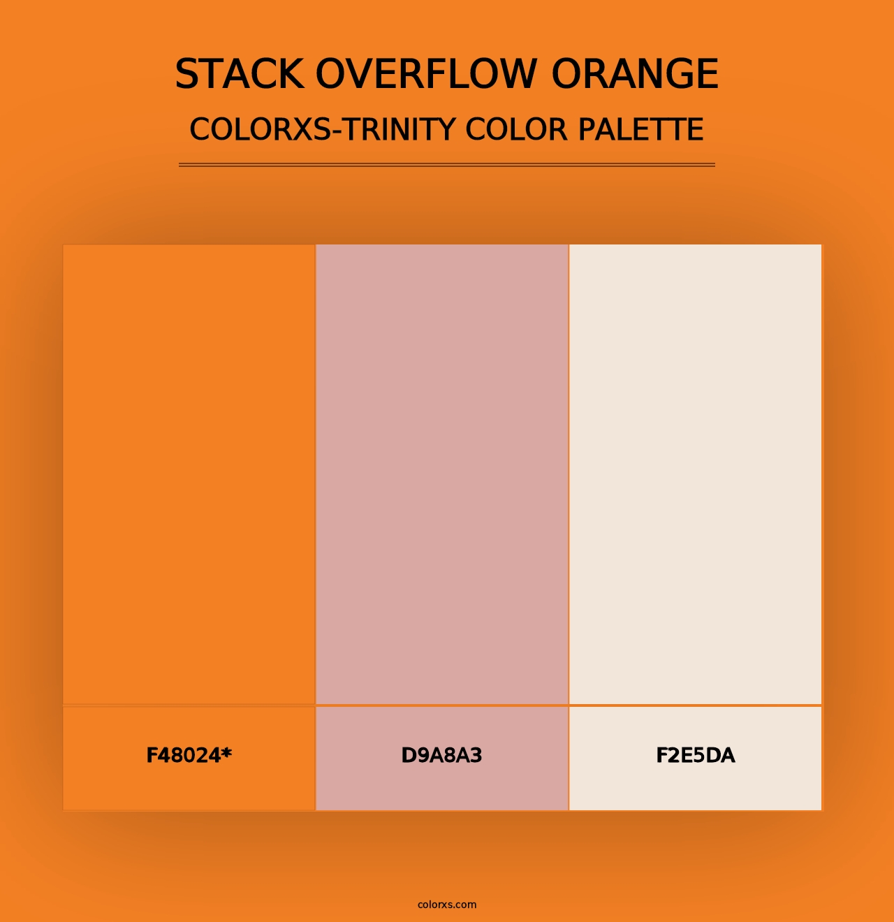 Stack Overflow Orange - Colorxs Trinity Palette