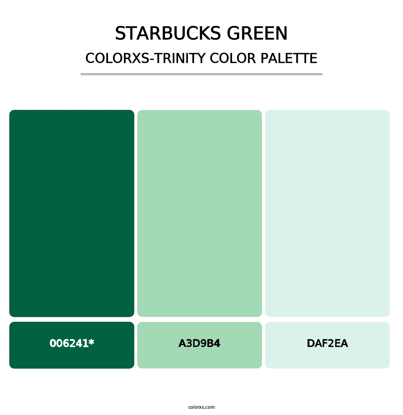 Starbucks Green - Colorxs Trinity Palette