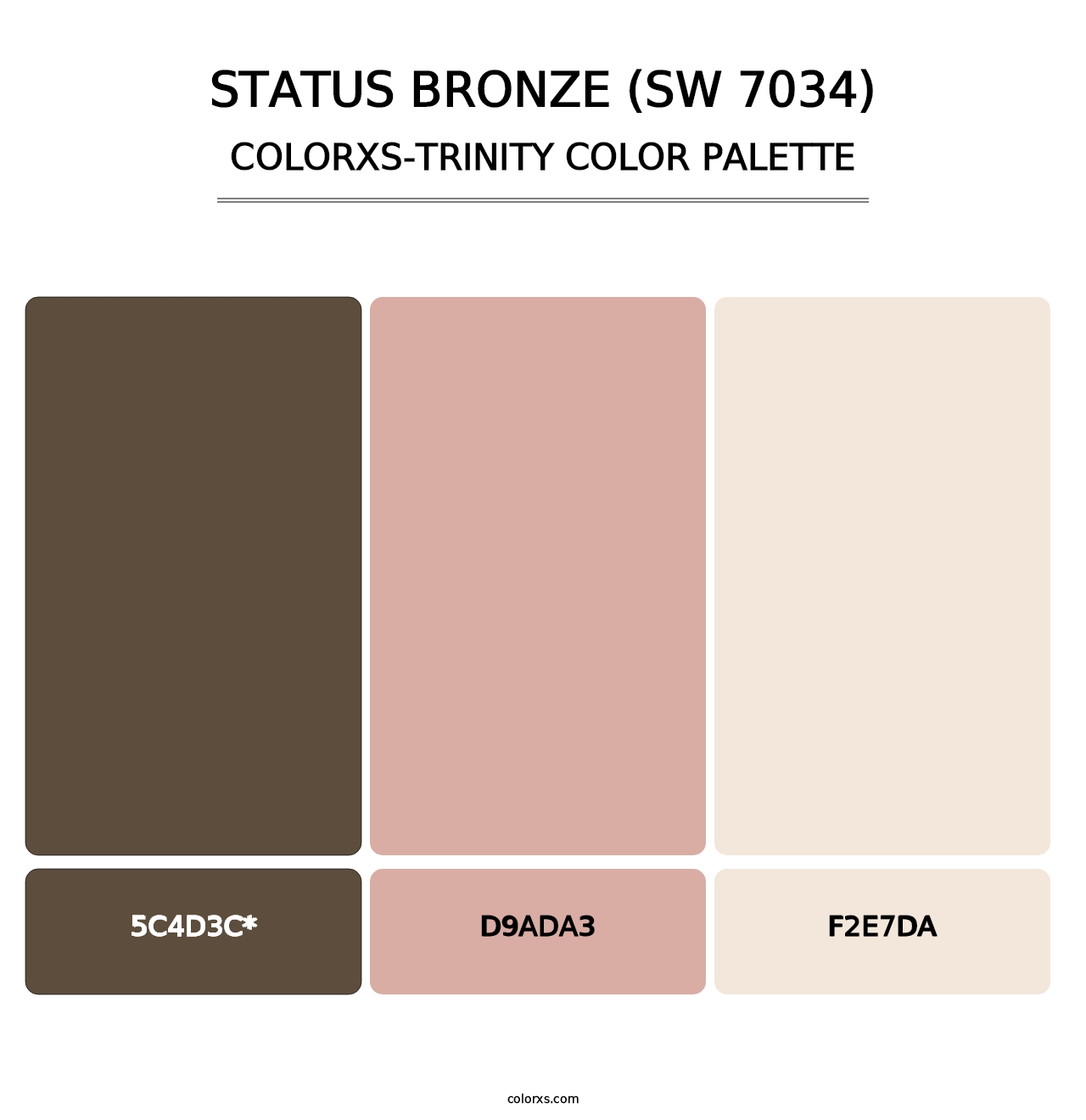 Status Bronze (SW 7034) - Colorxs Trinity Palette