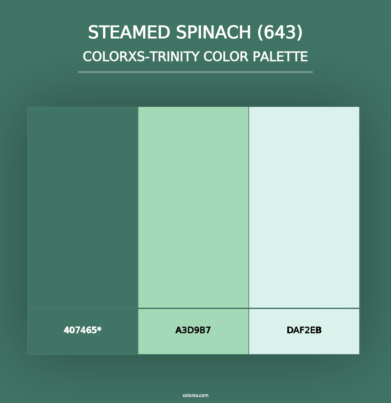 Steamed Spinach (643) - Colorxs Trinity Palette