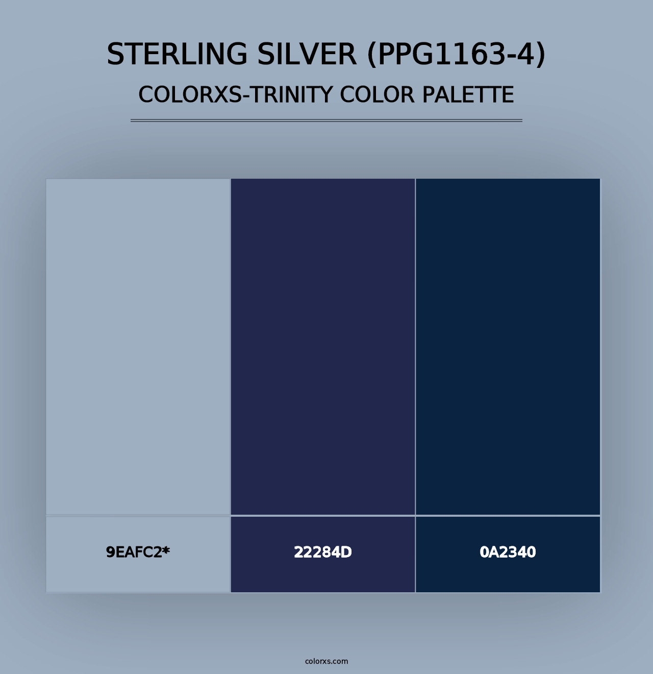 Sterling Silver (PPG1163-4) - Colorxs Trinity Palette