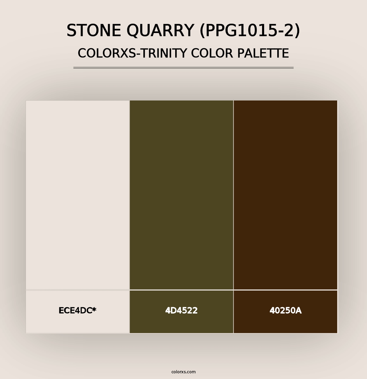 Stone Quarry (PPG1015-2) - Colorxs Trinity Palette