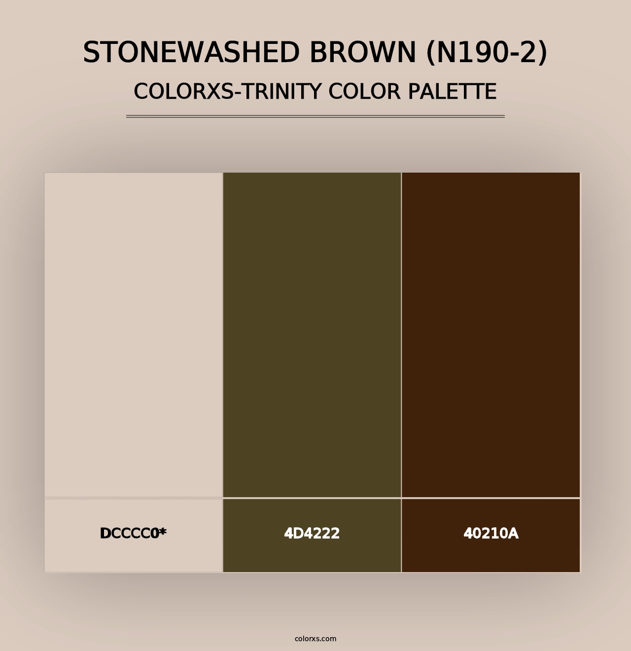 Stonewashed Brown (N190-2) - Colorxs Trinity Palette