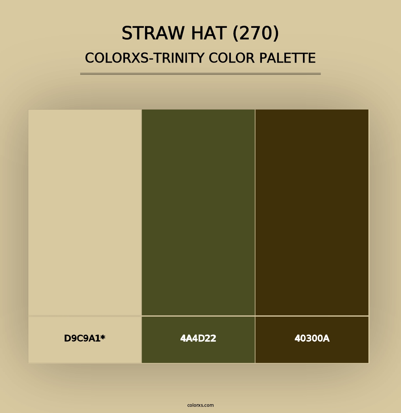 Straw Hat (270) - Colorxs Trinity Palette