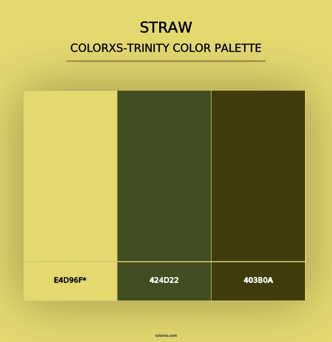 Straw - Colorxs Trinity Palette