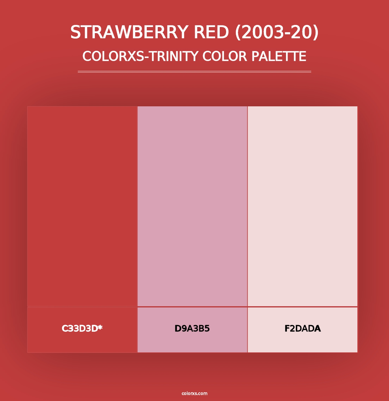 Strawberry Red (2003-20) - Colorxs Trinity Palette