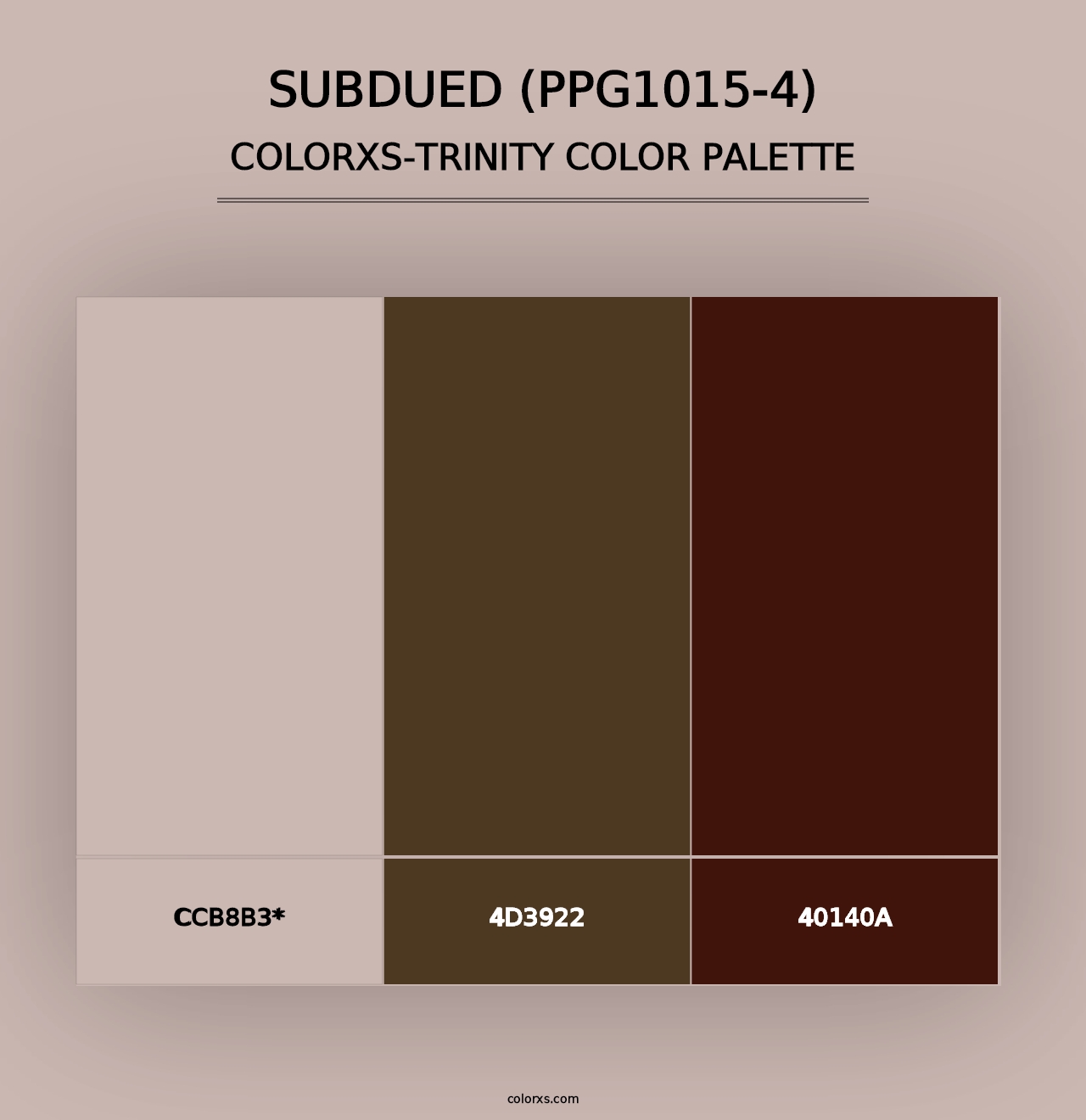 Subdued (PPG1015-4) - Colorxs Trinity Palette