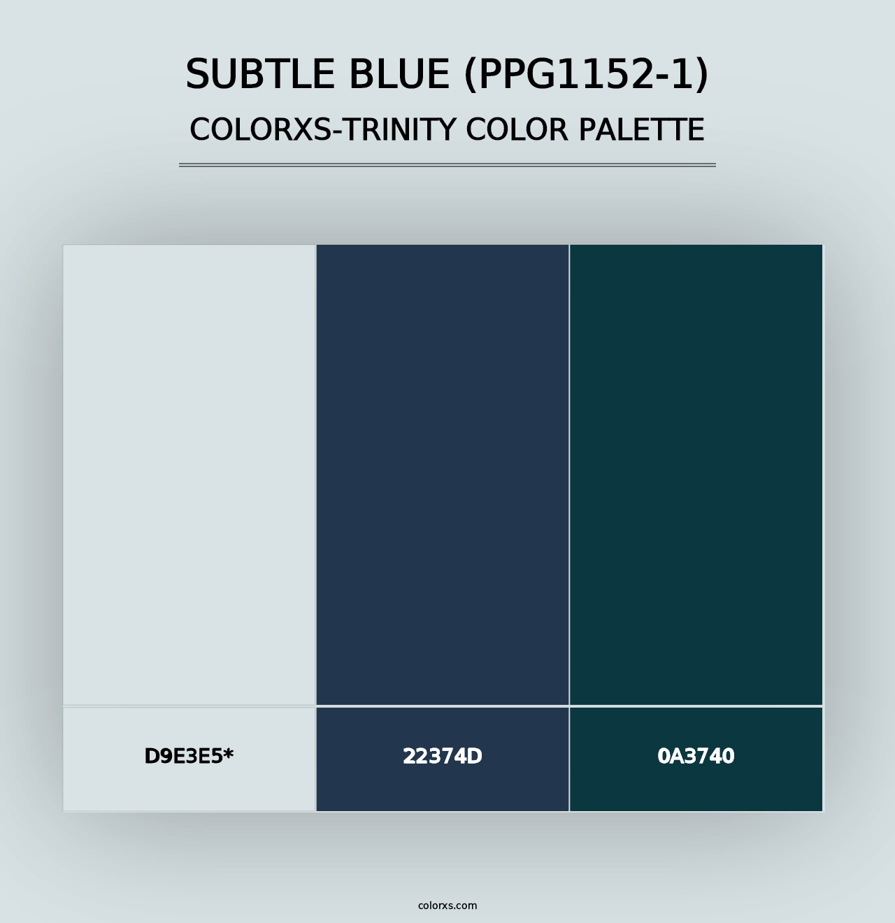 Subtle Blue (PPG1152-1) - Colorxs Trinity Palette