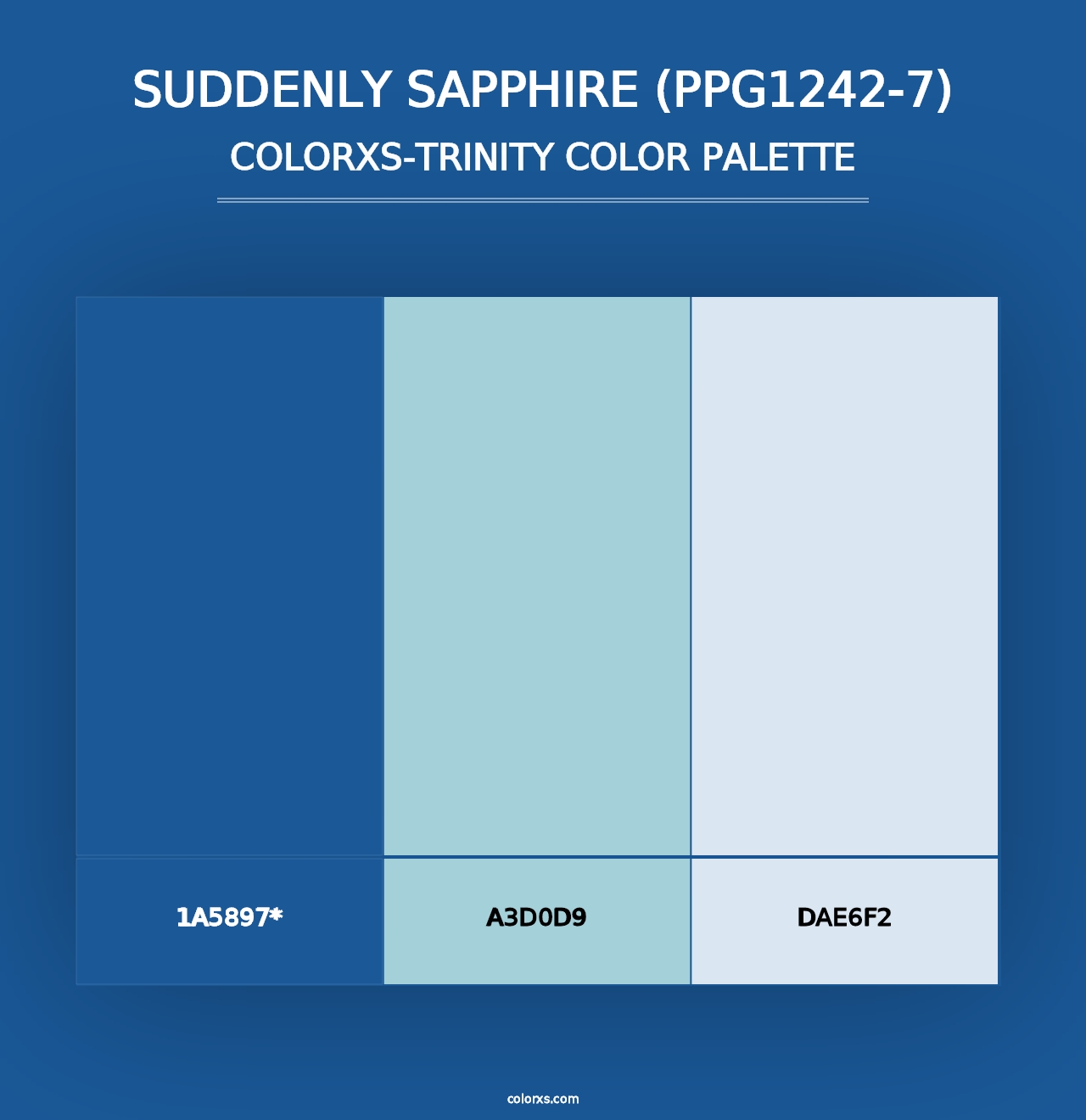 Suddenly Sapphire (PPG1242-7) - Colorxs Trinity Palette