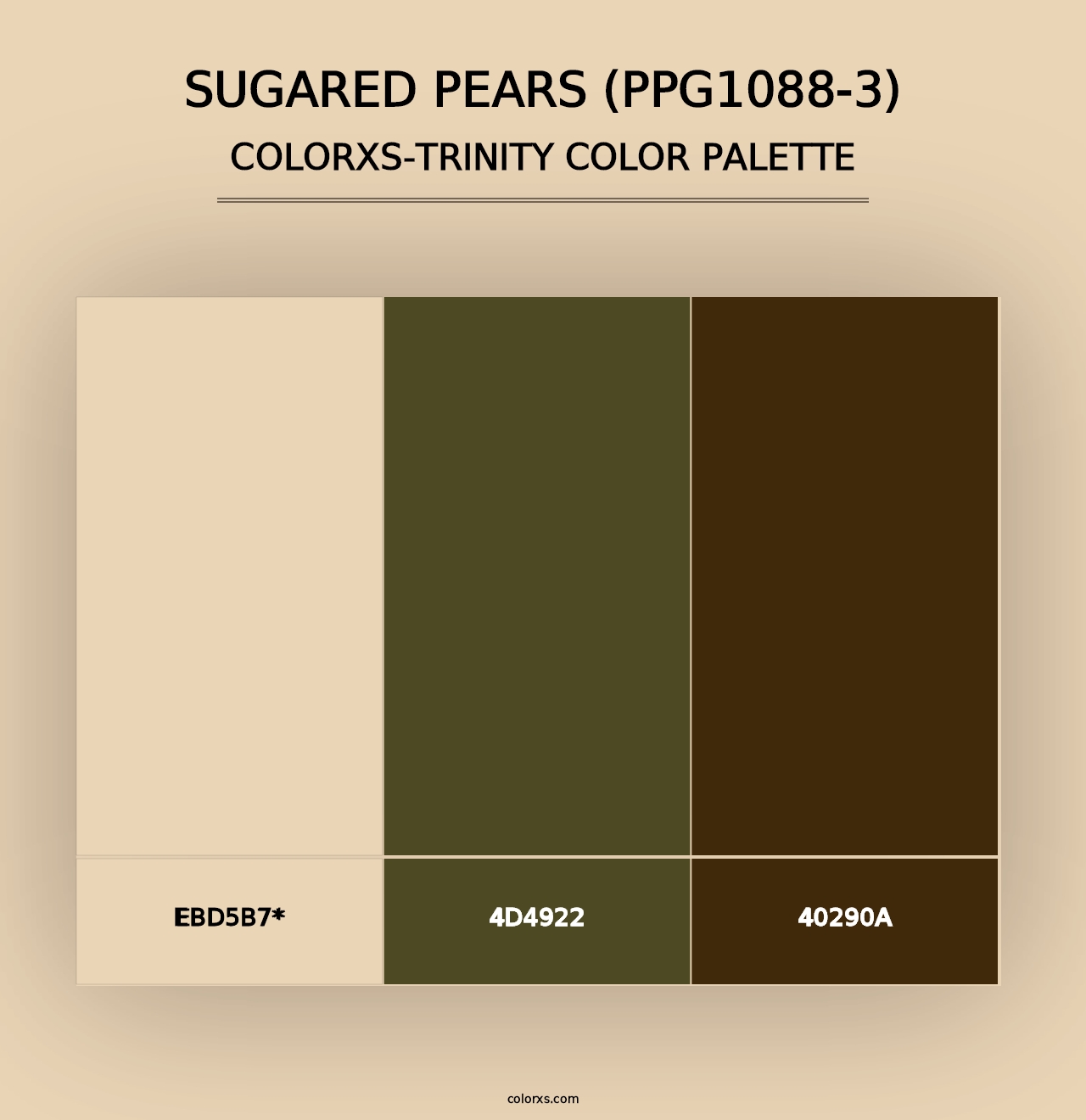 Sugared Pears (PPG1088-3) - Colorxs Trinity Palette