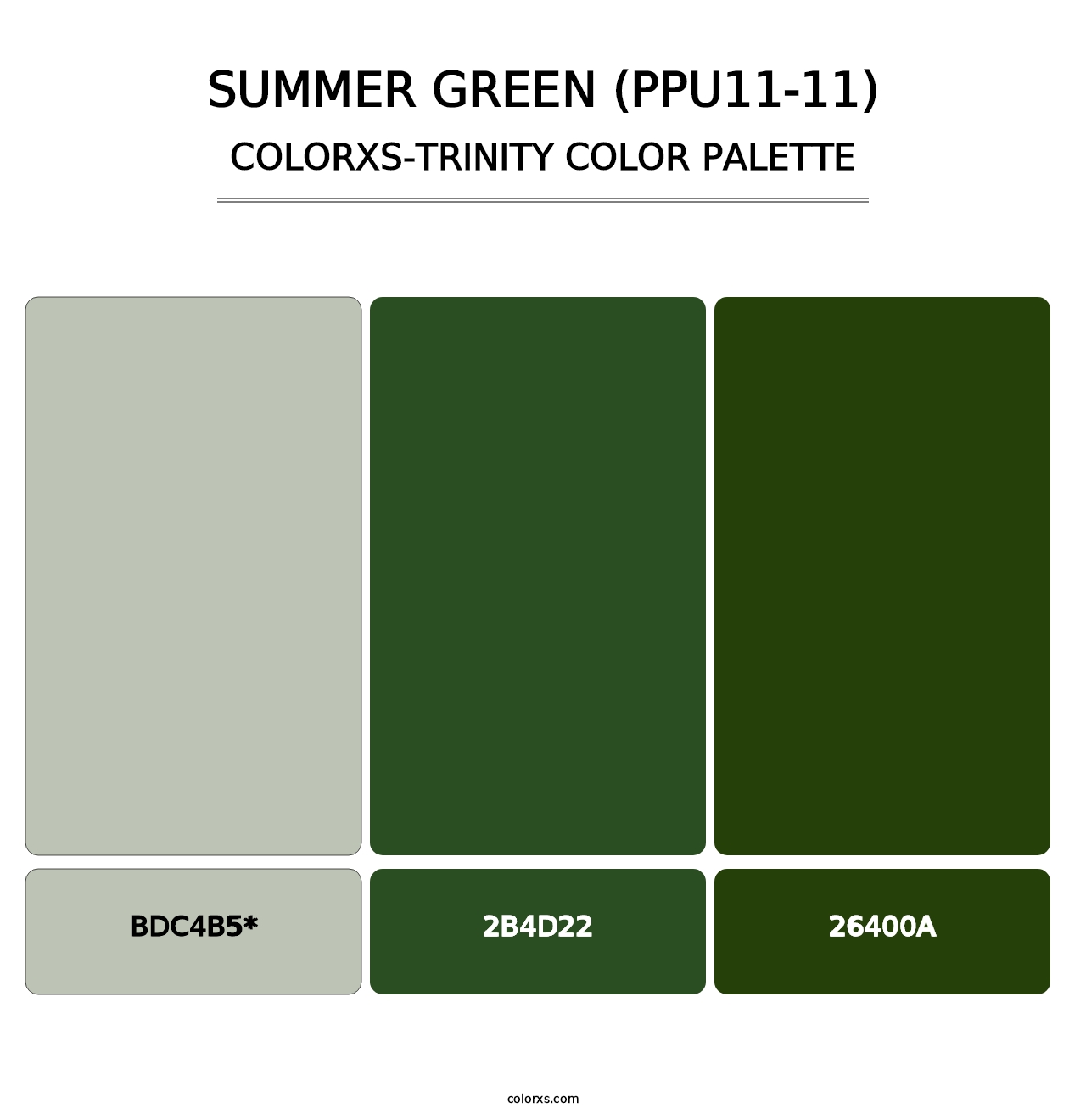 Summer Green (PPU11-11) - Colorxs Trinity Palette