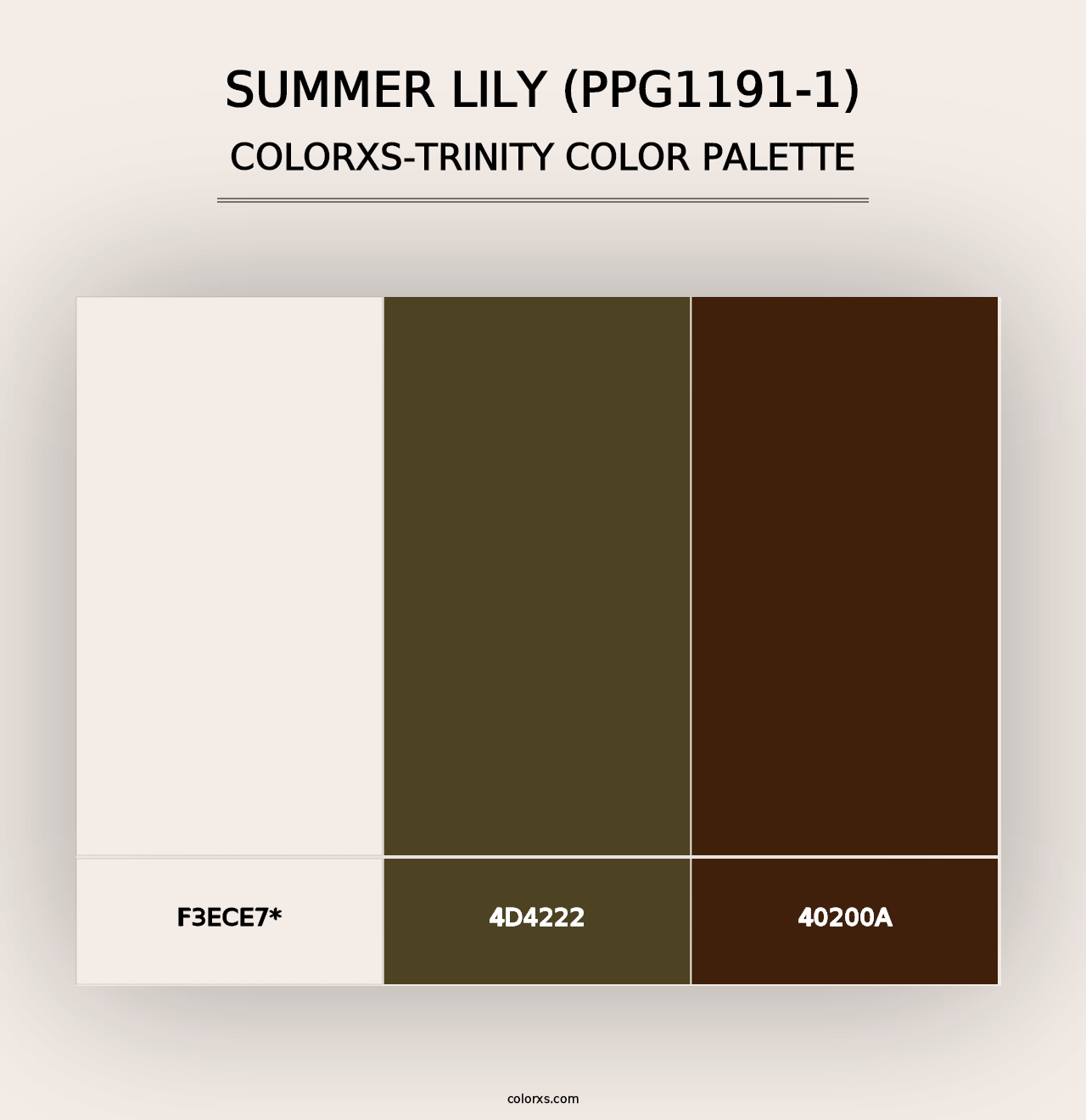 Summer Lily (PPG1191-1) - Colorxs Trinity Palette