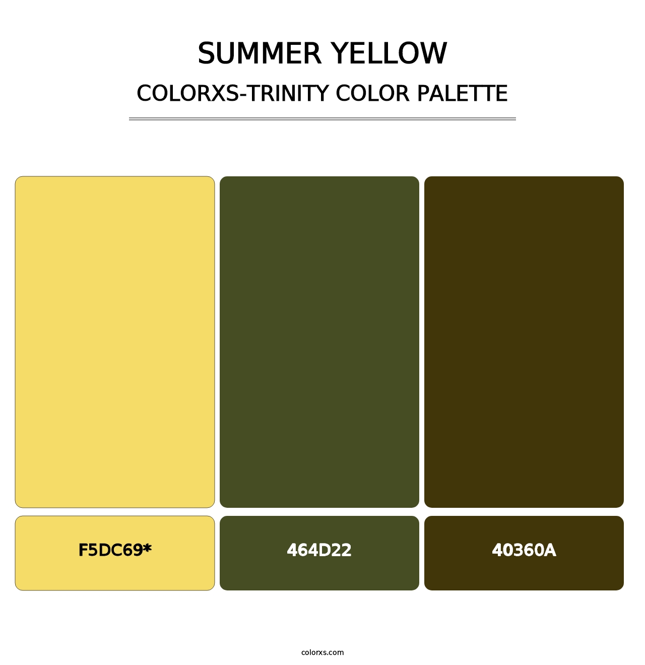 Summer Yellow - Colorxs Trinity Palette