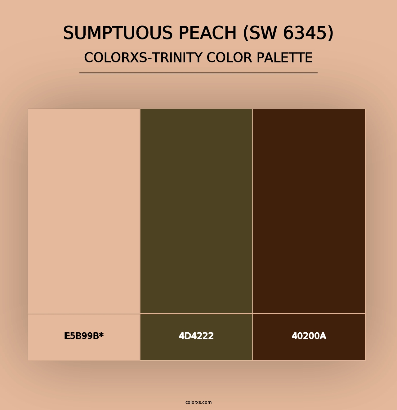 Sumptuous Peach (SW 6345) - Colorxs Trinity Palette