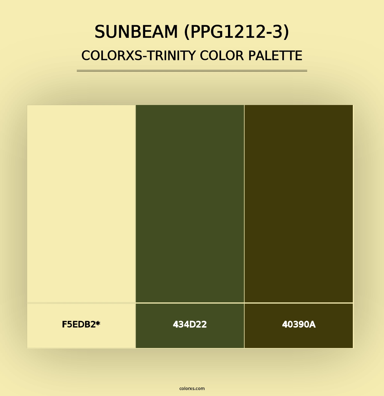 Sunbeam (PPG1212-3) - Colorxs Trinity Palette