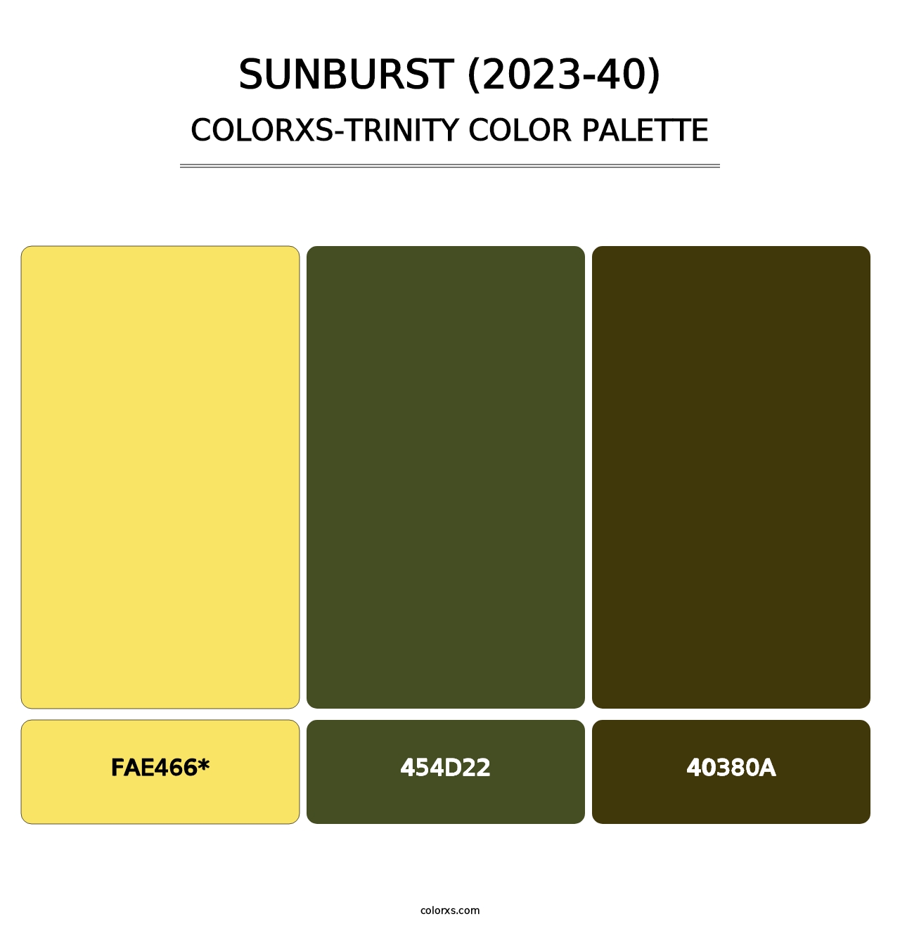 Sunburst (2023-40) - Colorxs Trinity Palette