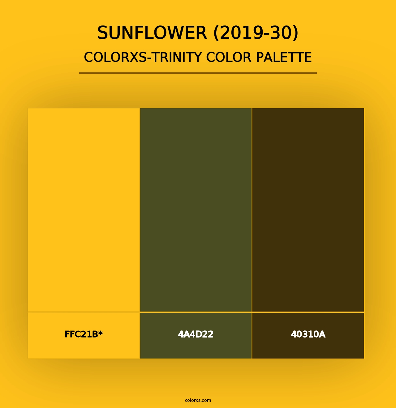 Sunflower (2019-30) - Colorxs Trinity Palette