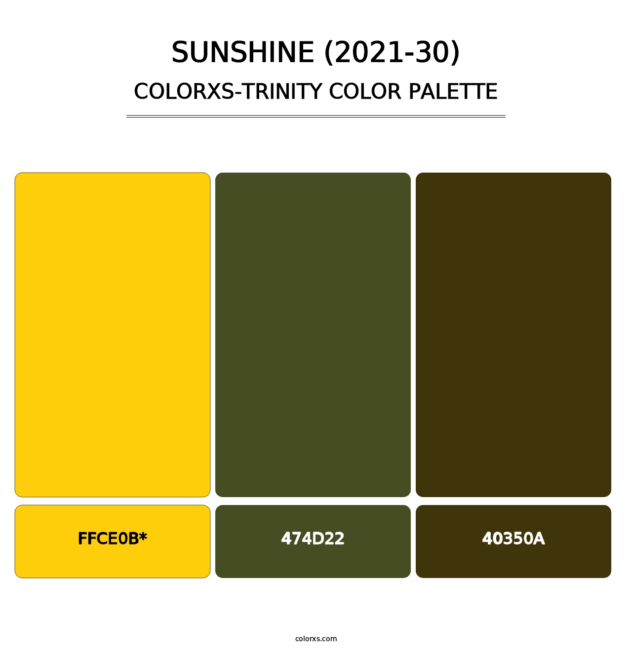 Sunshine (2021-30) - Colorxs Trinity Palette