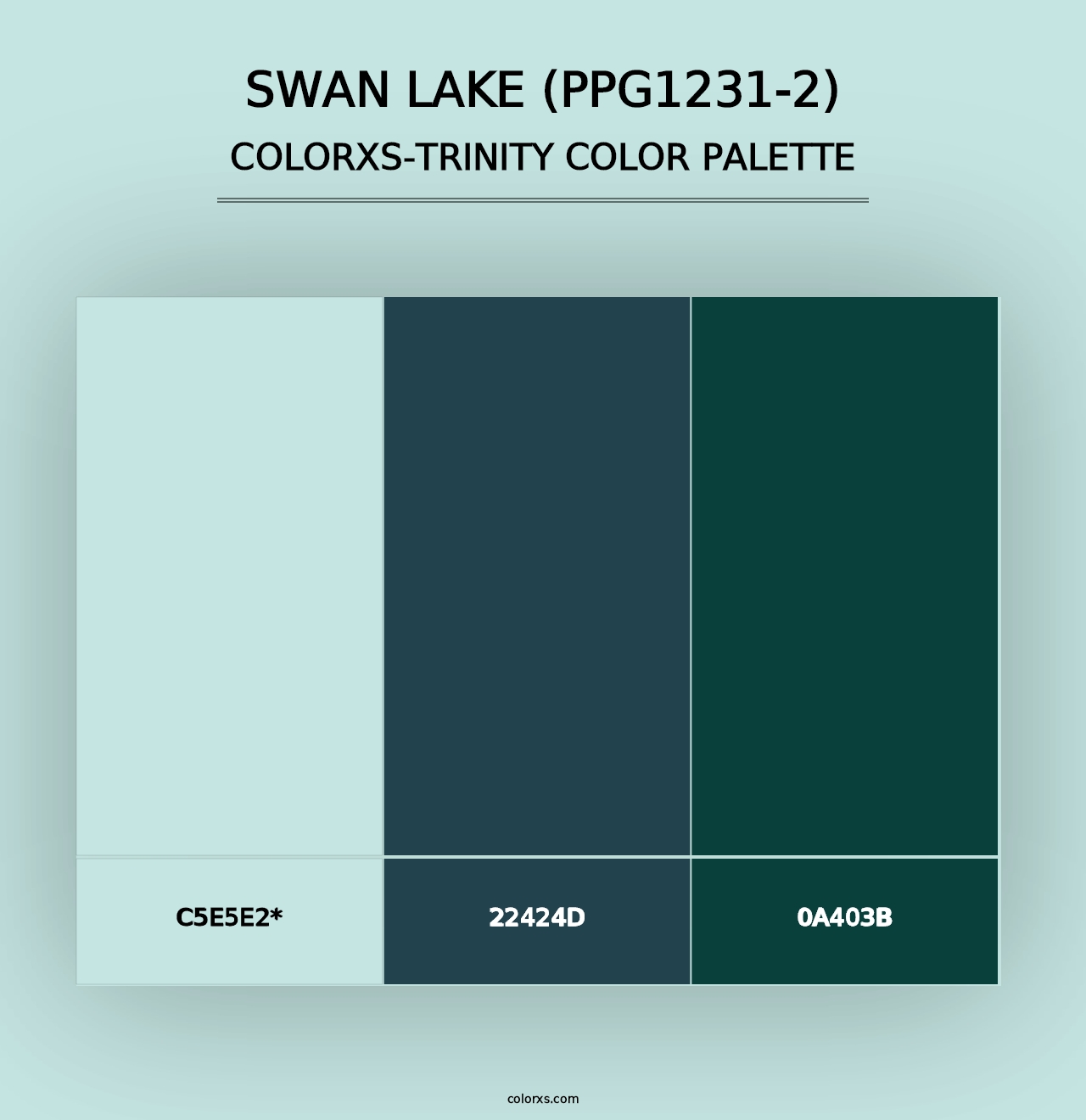 Swan Lake (PPG1231-2) - Colorxs Trinity Palette