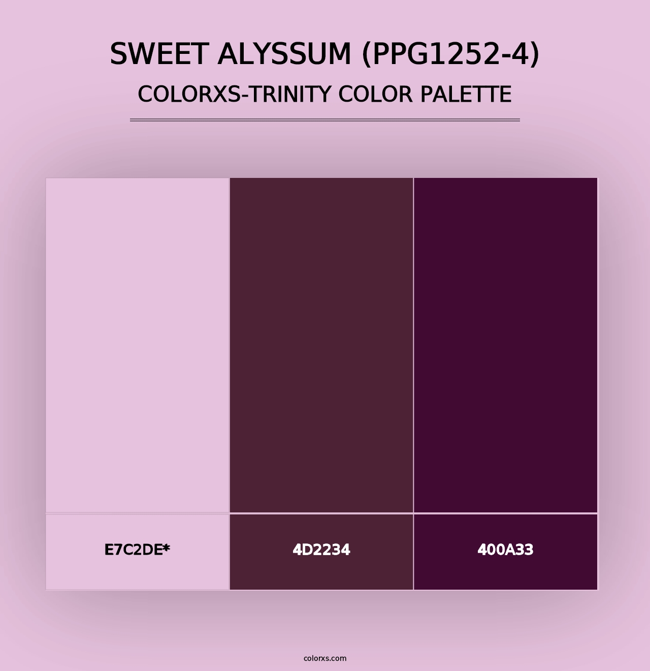 Sweet Alyssum (PPG1252-4) - Colorxs Trinity Palette