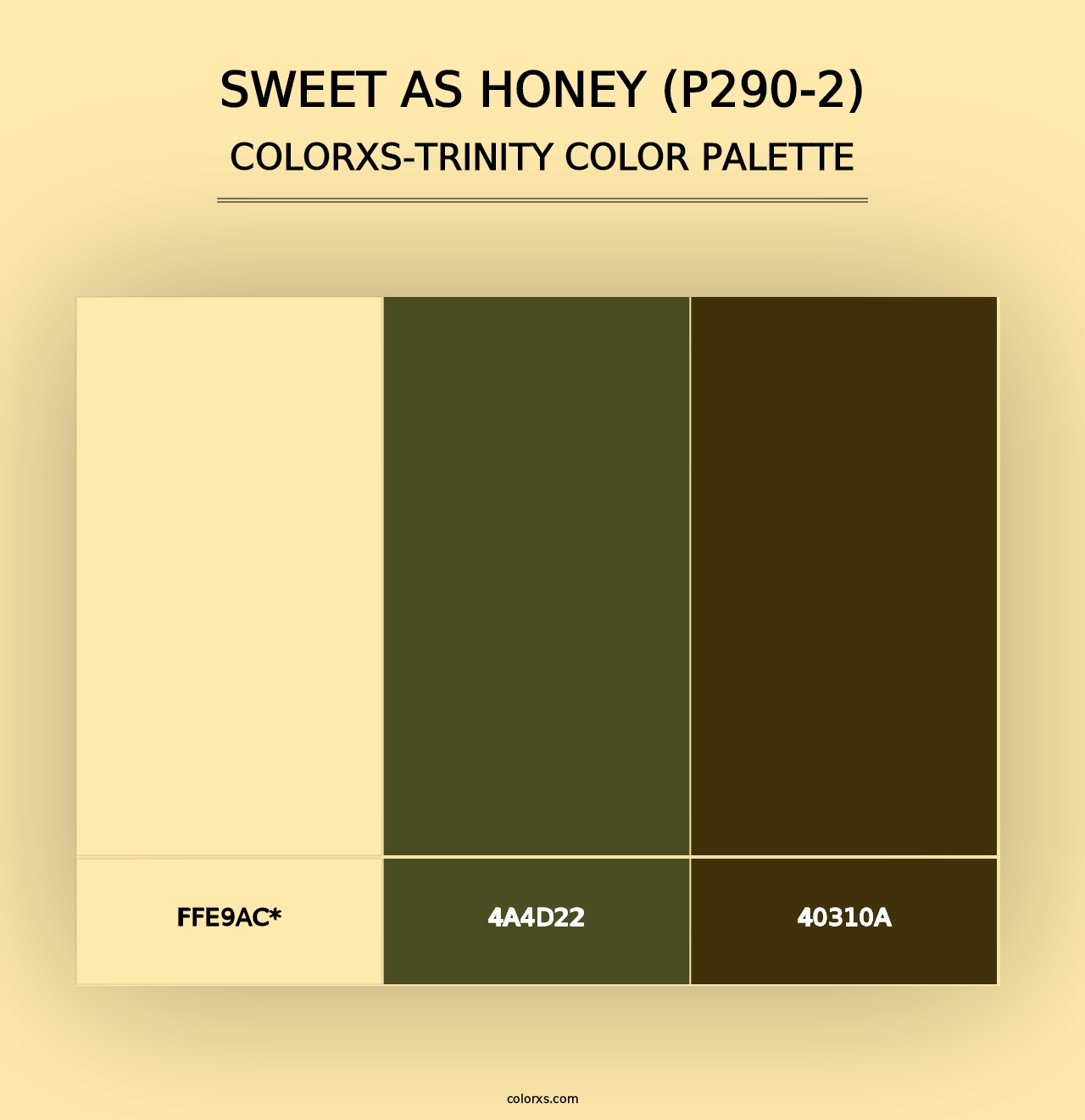 Sweet As Honey (P290-2) - Colorxs Trinity Palette