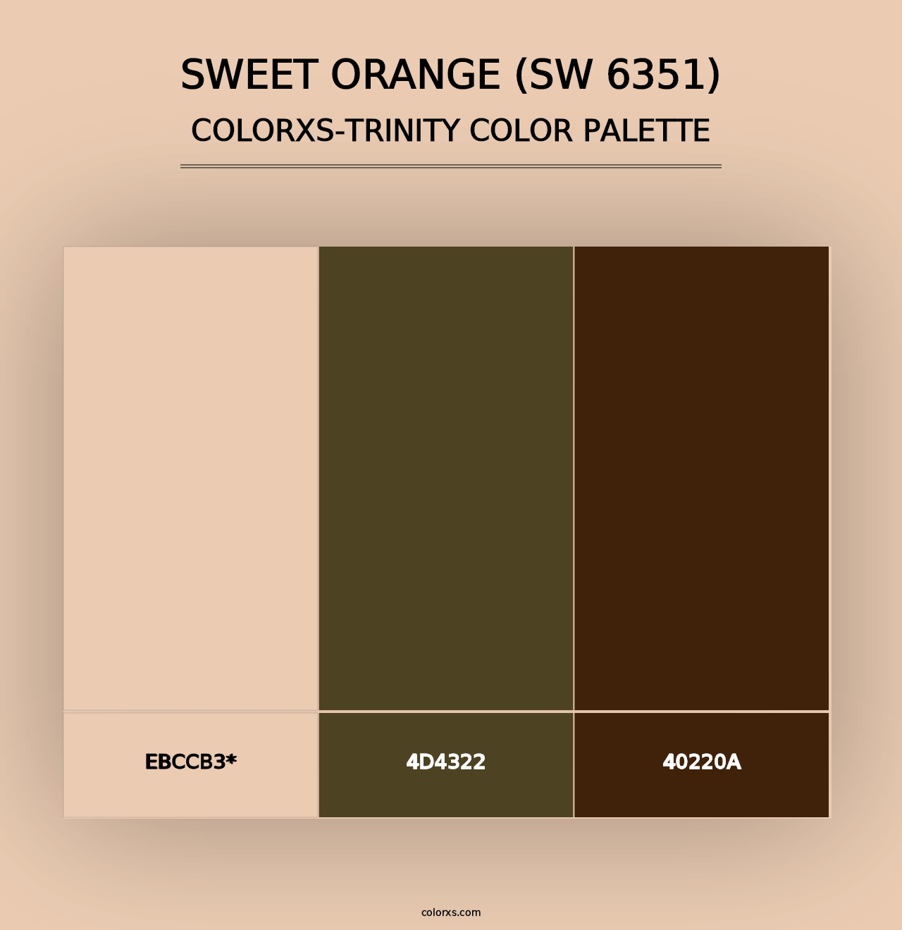 Sweet Orange (SW 6351) - Colorxs Trinity Palette