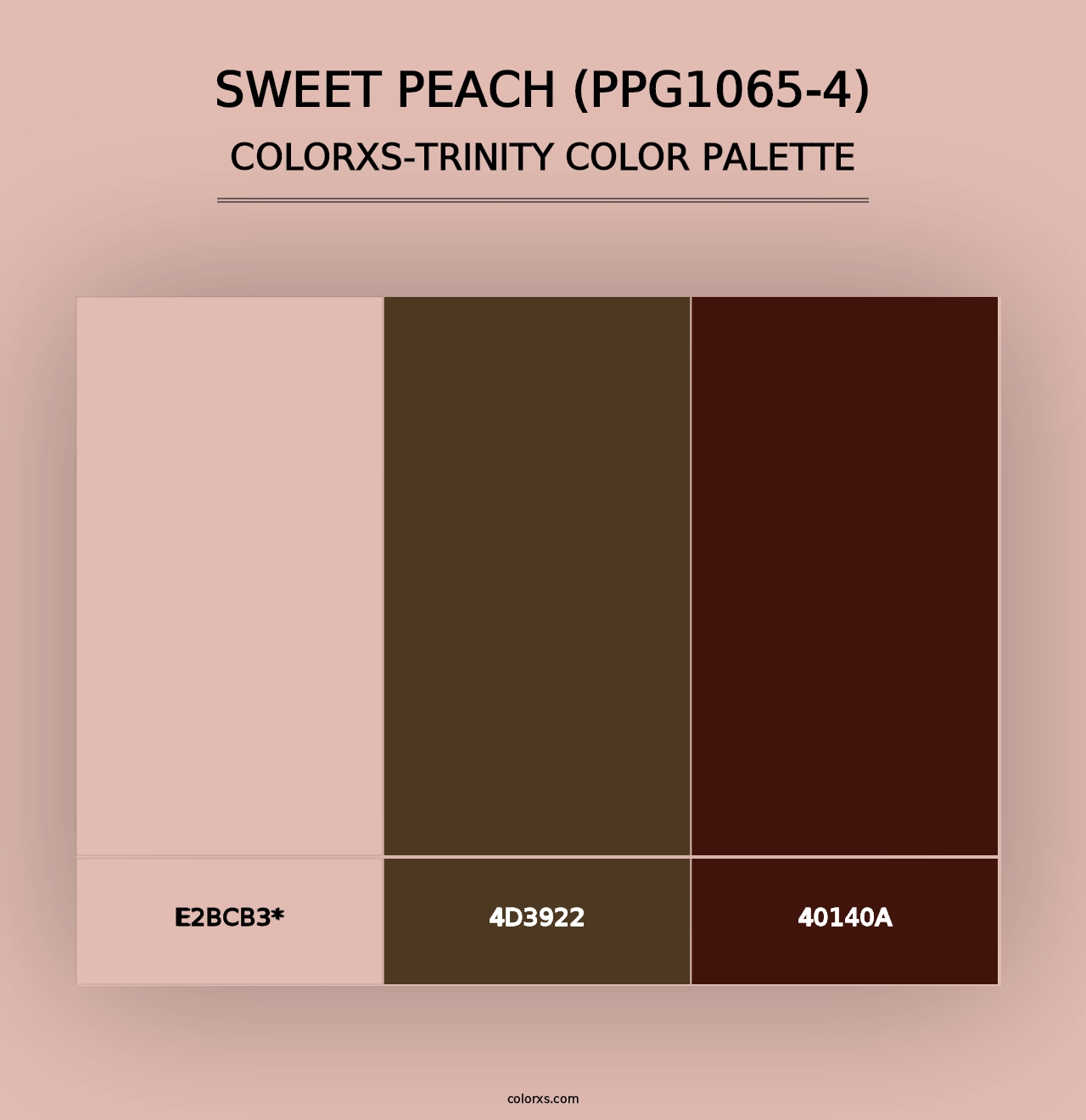 Sweet Peach (PPG1065-4) - Colorxs Trinity Palette