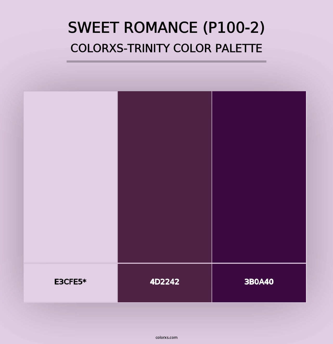 Sweet Romance (P100-2) - Colorxs Trinity Palette