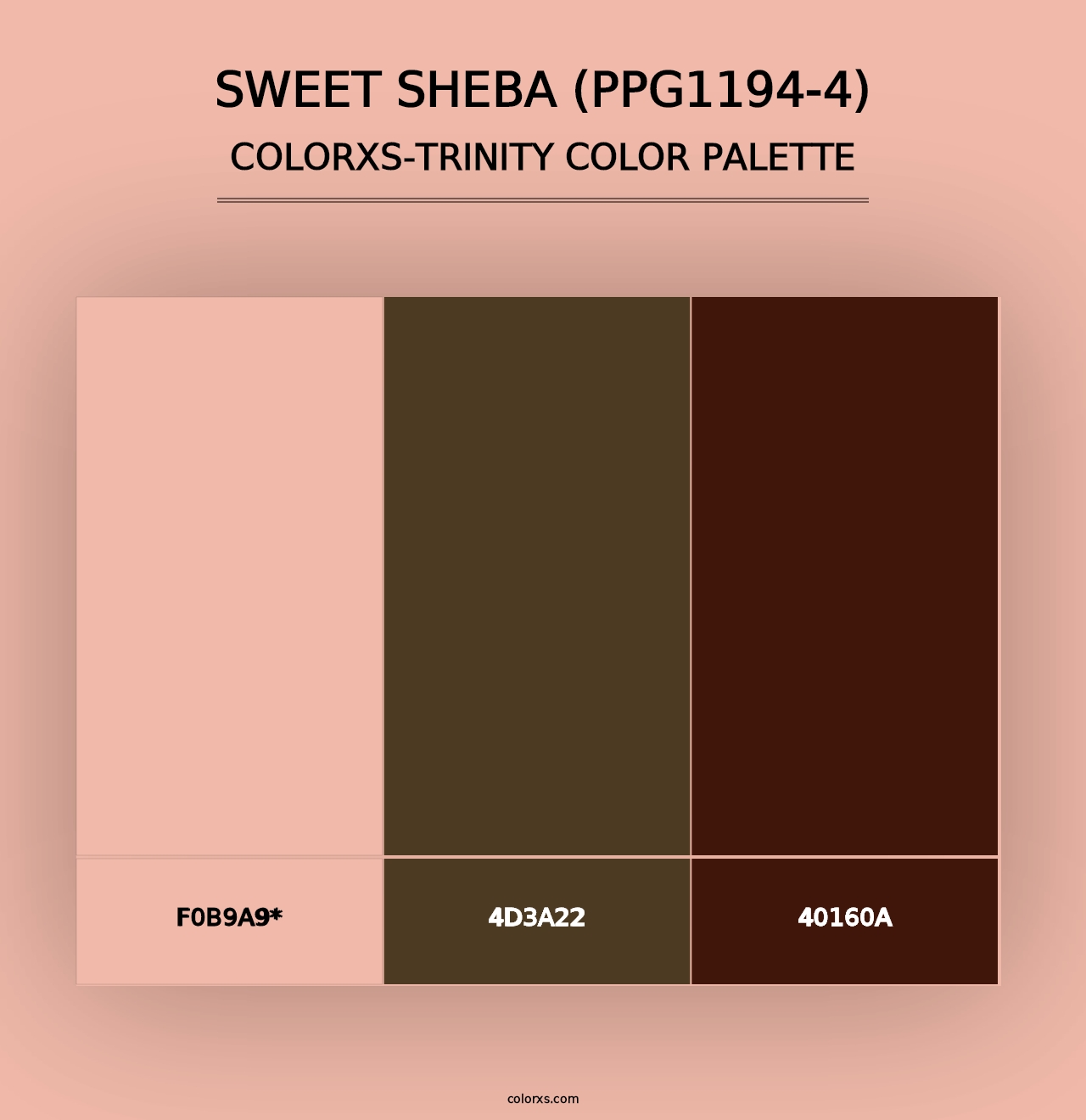 Sweet Sheba (PPG1194-4) - Colorxs Trinity Palette