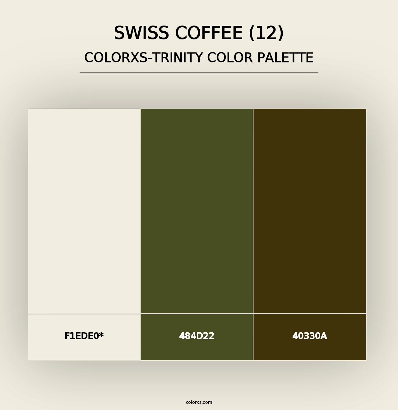 Swiss Coffee (12) - Colorxs Trinity Palette