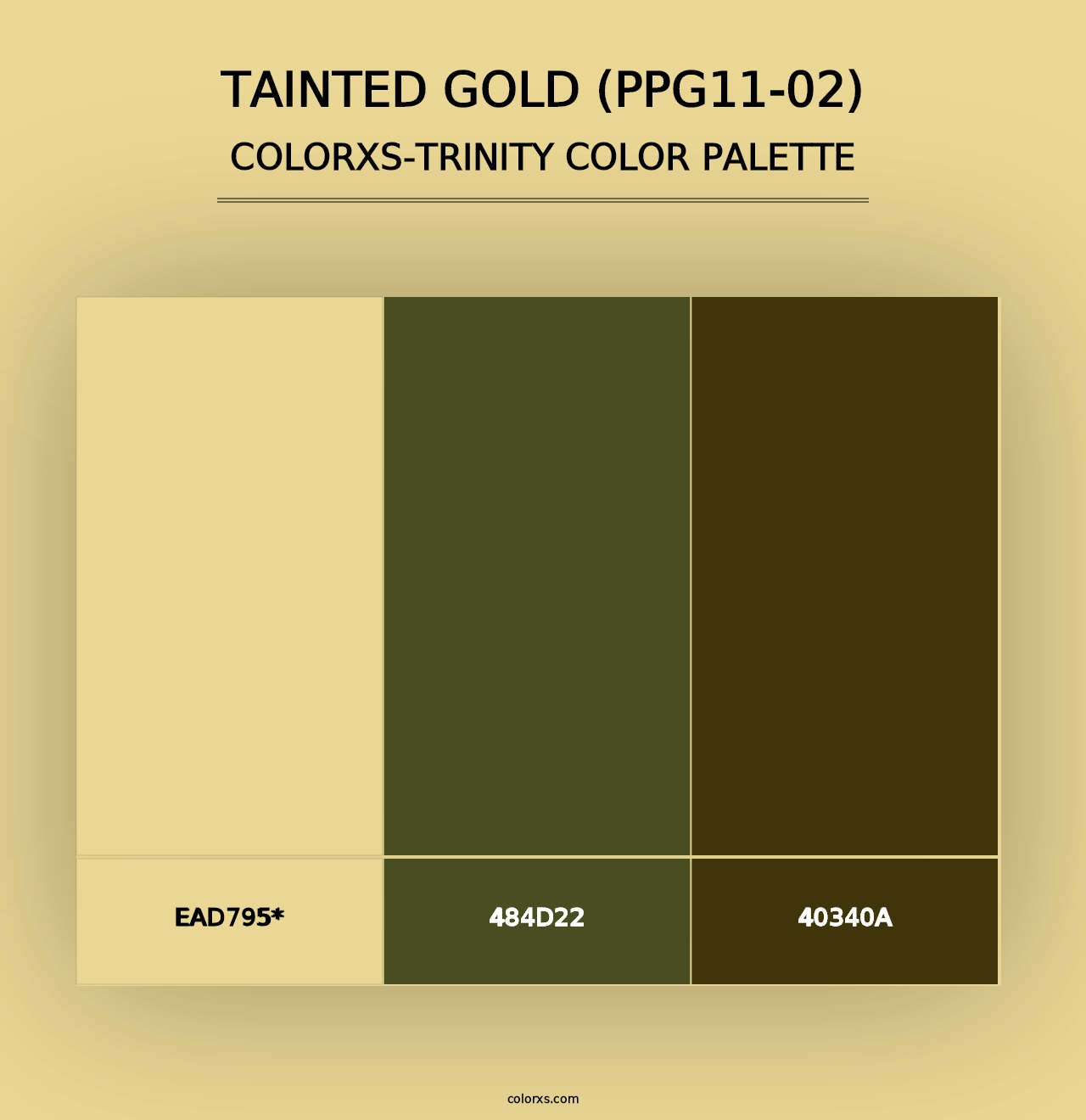 Tainted Gold (PPG11-02) - Colorxs Trinity Palette