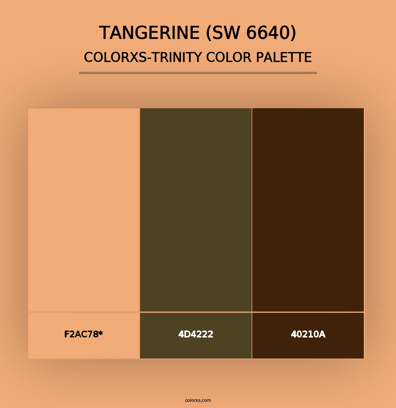 Tangerine (SW 6640) - Colorxs Trinity Palette