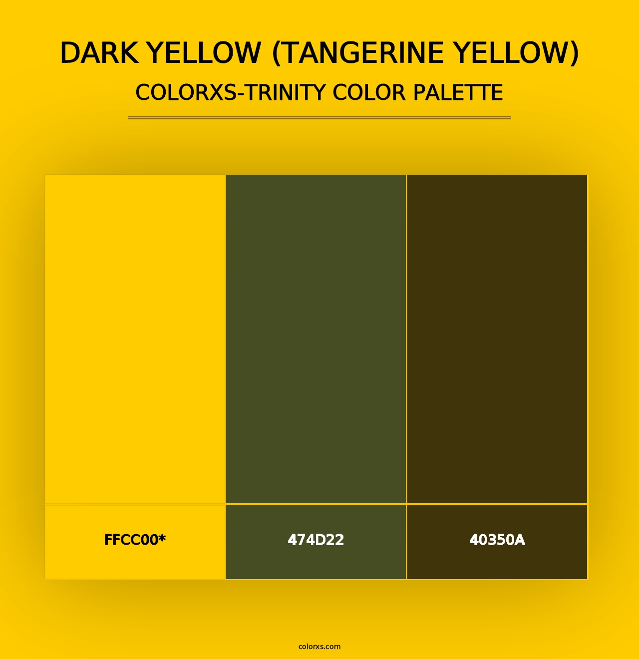 Dark Yellow (Tangerine Yellow) - Colorxs Trinity Palette