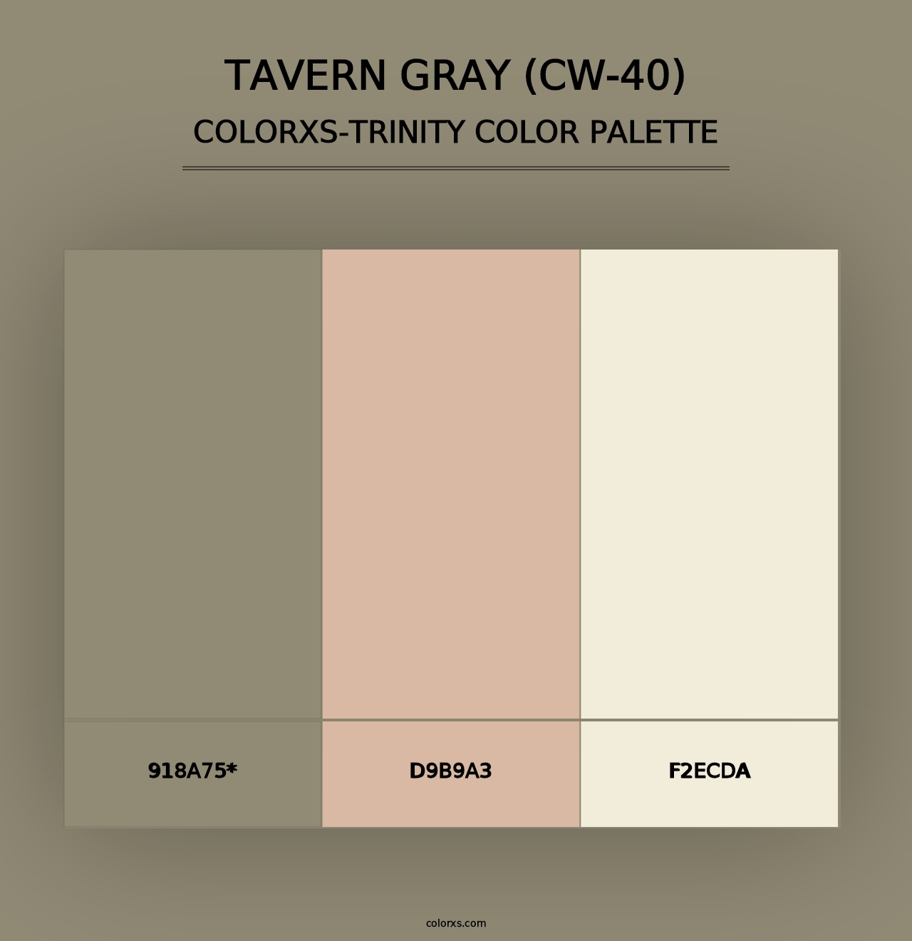 Tavern Gray (CW-40) - Colorxs Trinity Palette