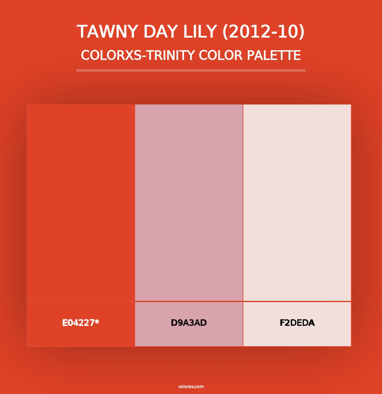 Tawny Day Lily (2012-10) - Colorxs Trinity Palette