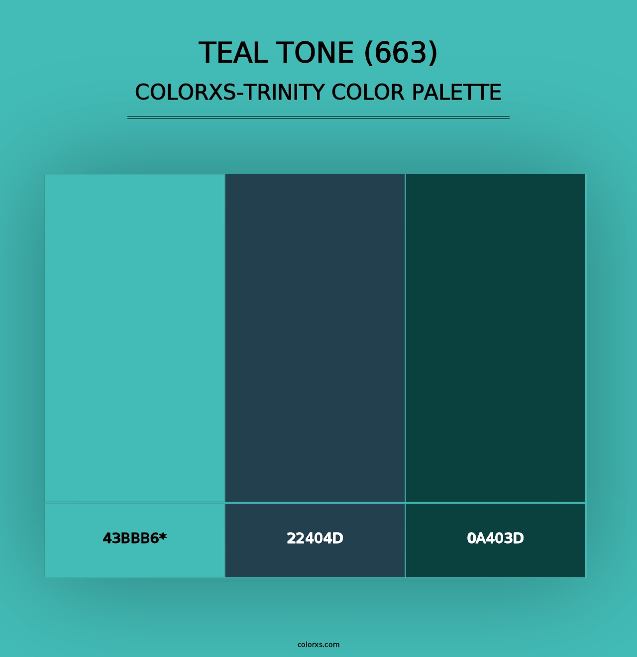 Teal Tone (663) - Colorxs Trinity Palette