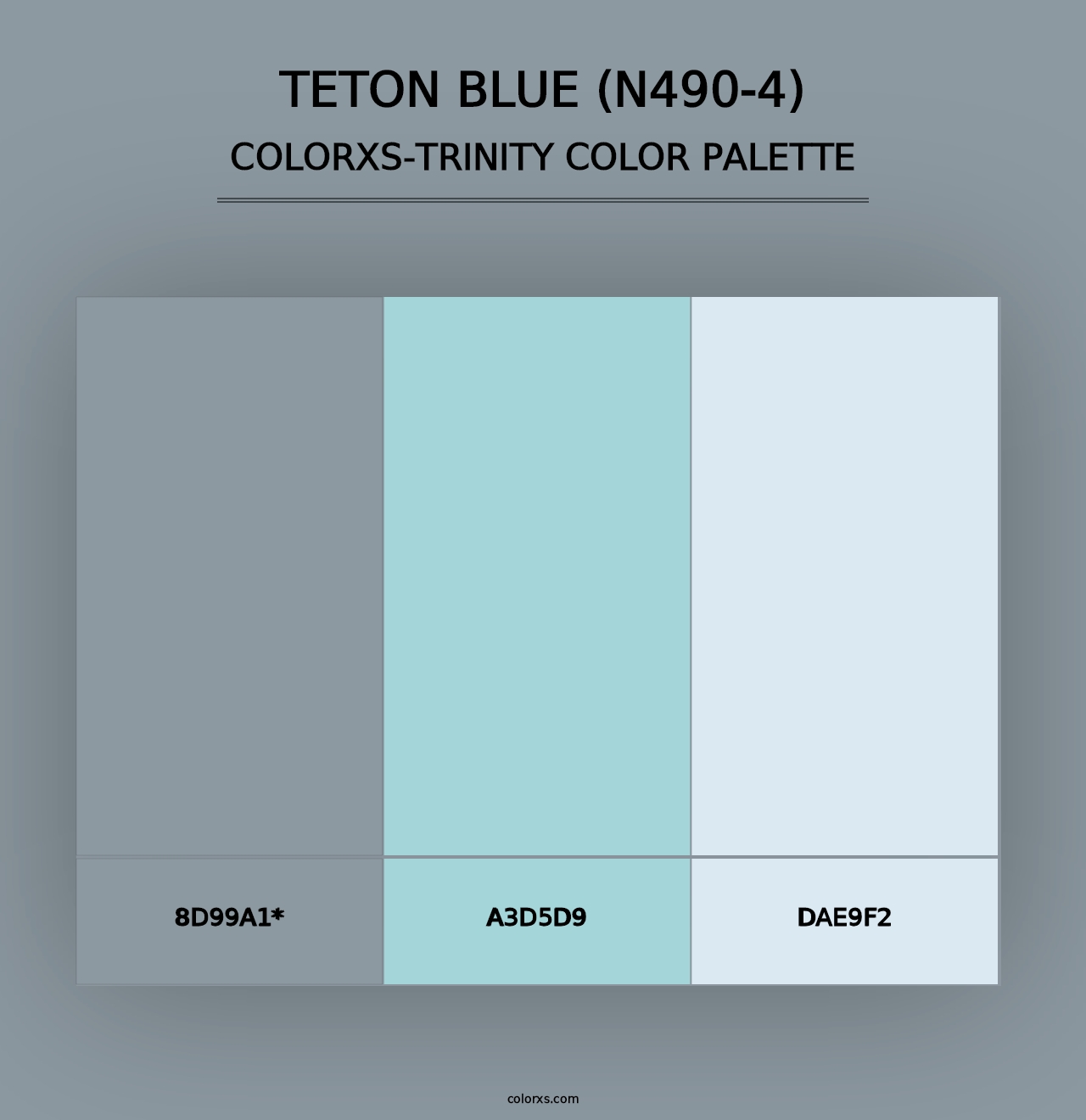 Teton Blue (N490-4) - Colorxs Trinity Palette