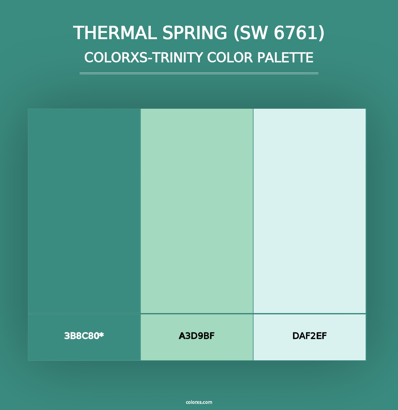 Thermal Spring (SW 6761) - Colorxs Trinity Palette