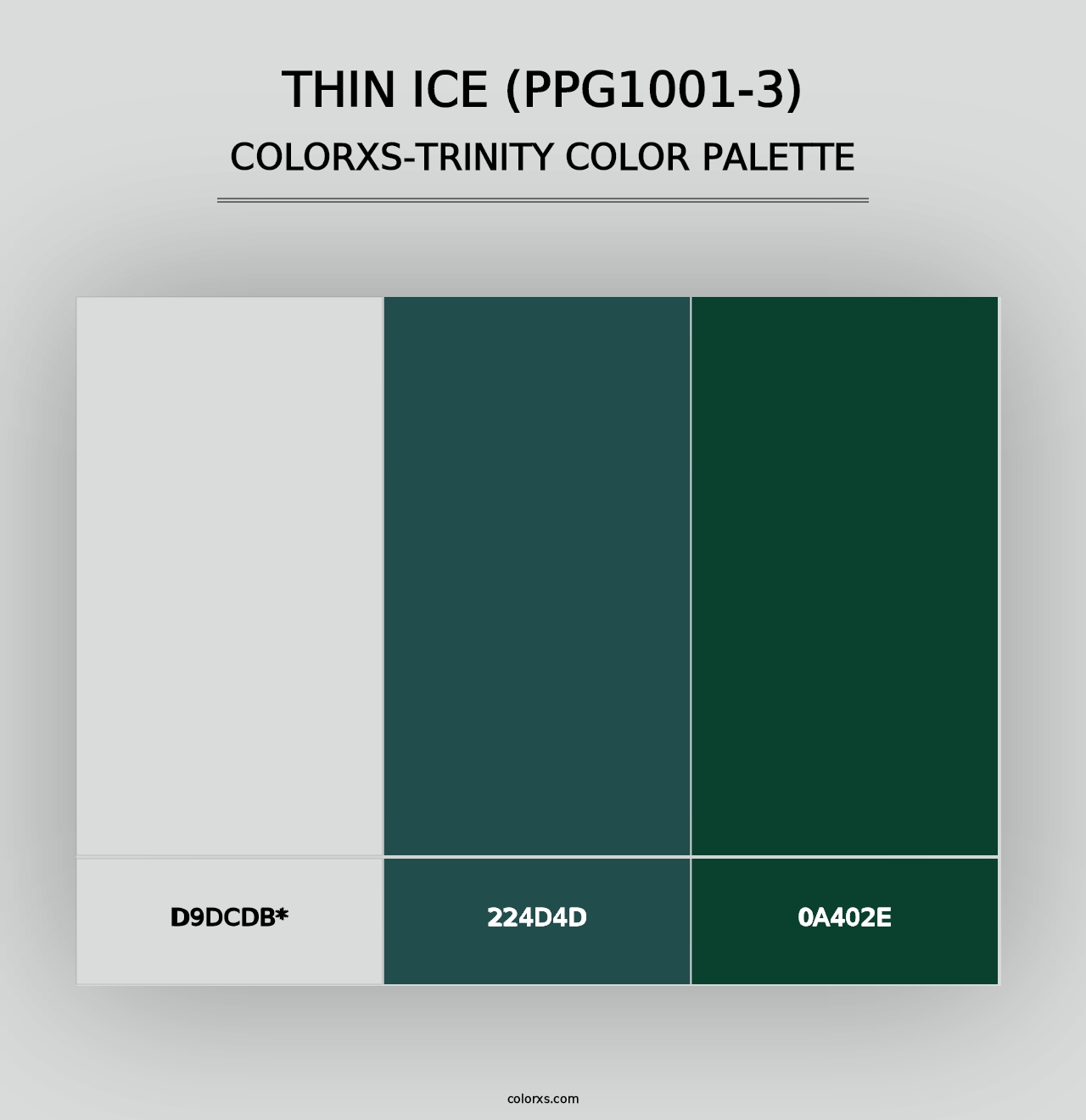 Thin Ice (PPG1001-3) - Colorxs Trinity Palette