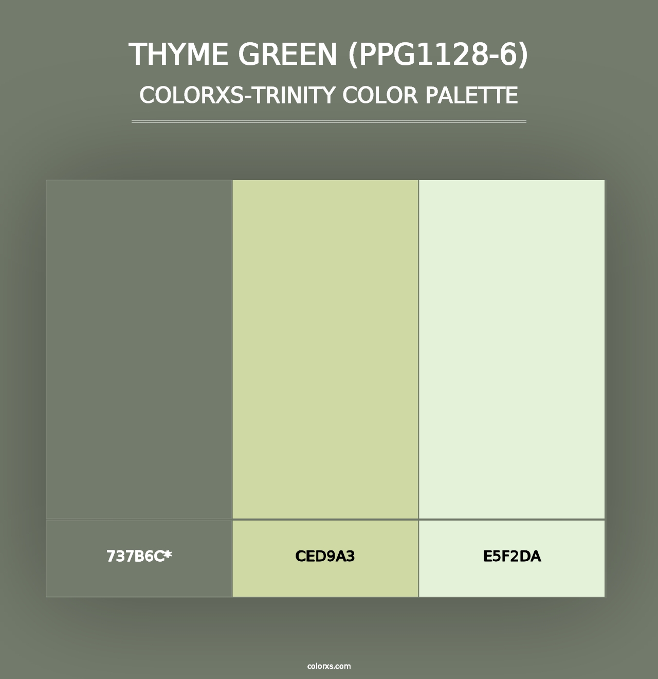 Thyme Green (PPG1128-6) - Colorxs Trinity Palette