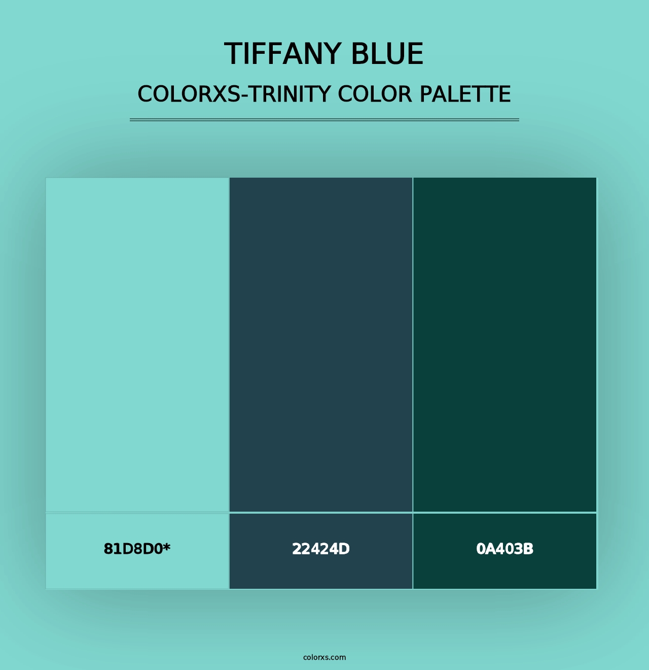 Tiffany Blue - Colorxs Trinity Palette