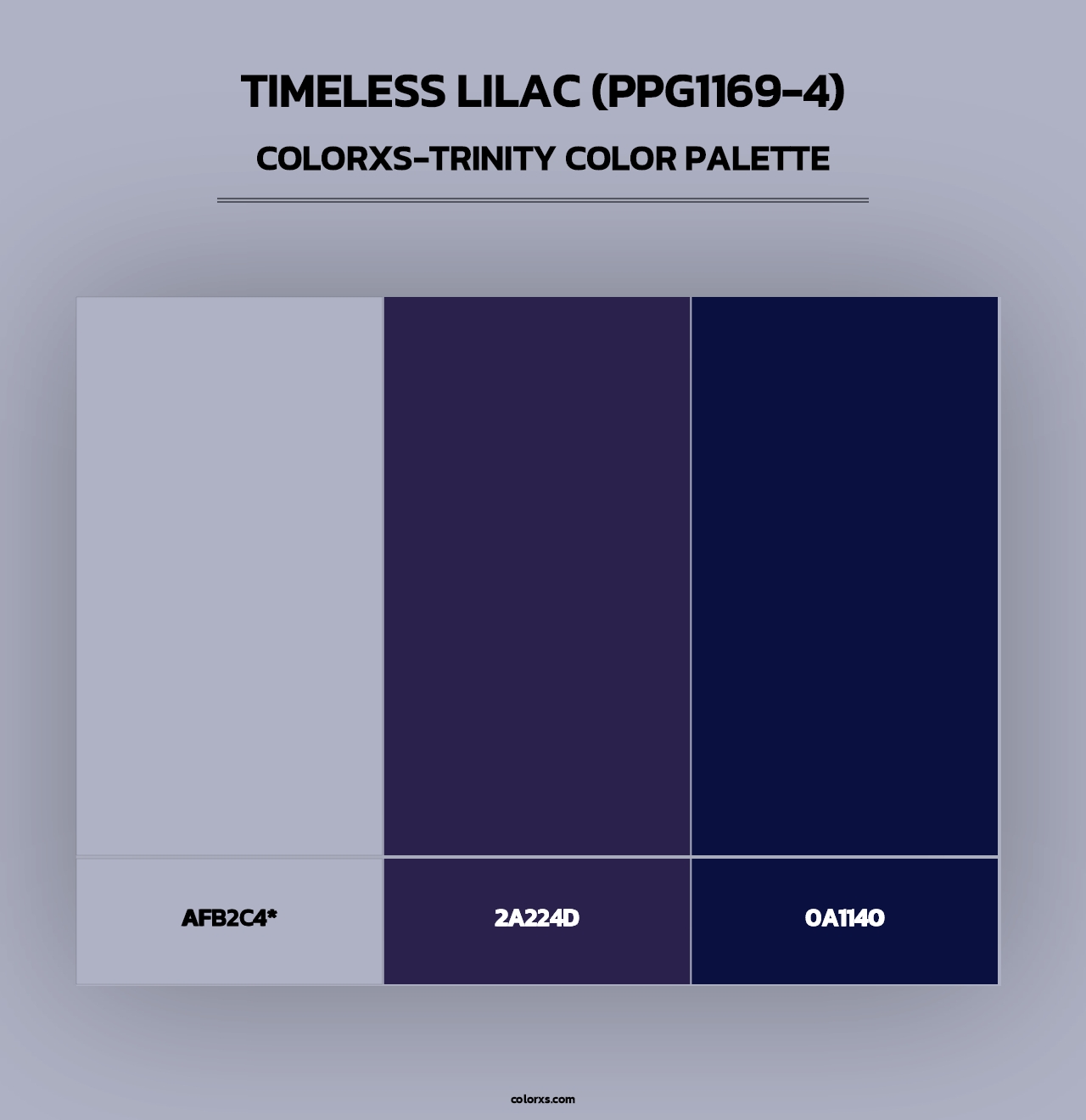 Timeless Lilac (PPG1169-4) - Colorxs Trinity Palette